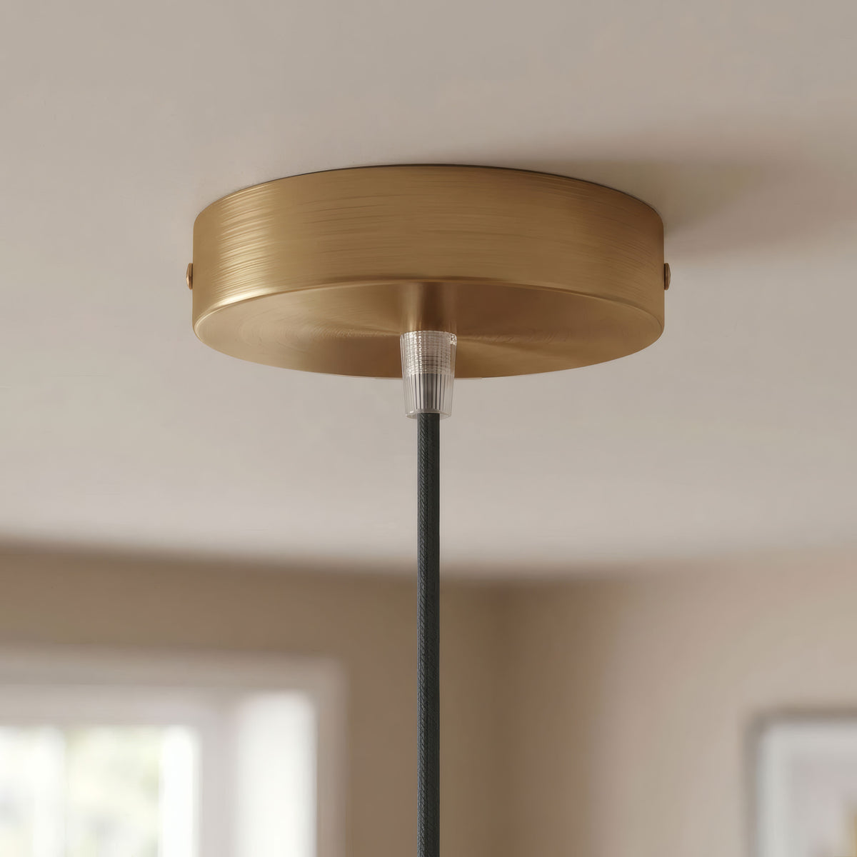 Zylindrischer Baldachin aus Metall, Ø 120 mm — Konisch, Thermoplast / Satinierte Bronze