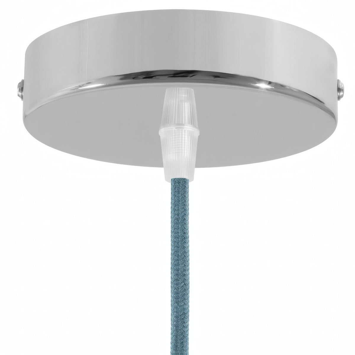 Zylindrischer Baldachin aus Metall, Ø 120 mm — Konisch, Thermoplast / Chrom