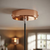 Zylindrischer Baldachin aus Metall, Ø 120 mm — Konisch, Thermoplast / Kupfer