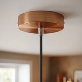 Zylindrischer Baldachin aus Metall, Ø 120 mm — Konisch, Thermoplast / Satiniertes Kupfer
