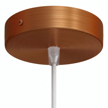 Zylindrischer Baldachin aus Metall, Ø 120 mm — Konisch, Thermoplast / Satiniertes Kupfer