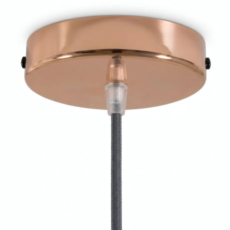 Zylindrischer Baldachin aus Metall, Ø 120 mm — Konisch, Thermoplast / Kupfer