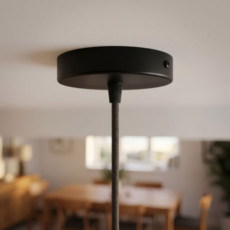 Zylindrischer Baldachin aus Metall, Ø 120 mm — Konisch, Thermoplast / Schwarz