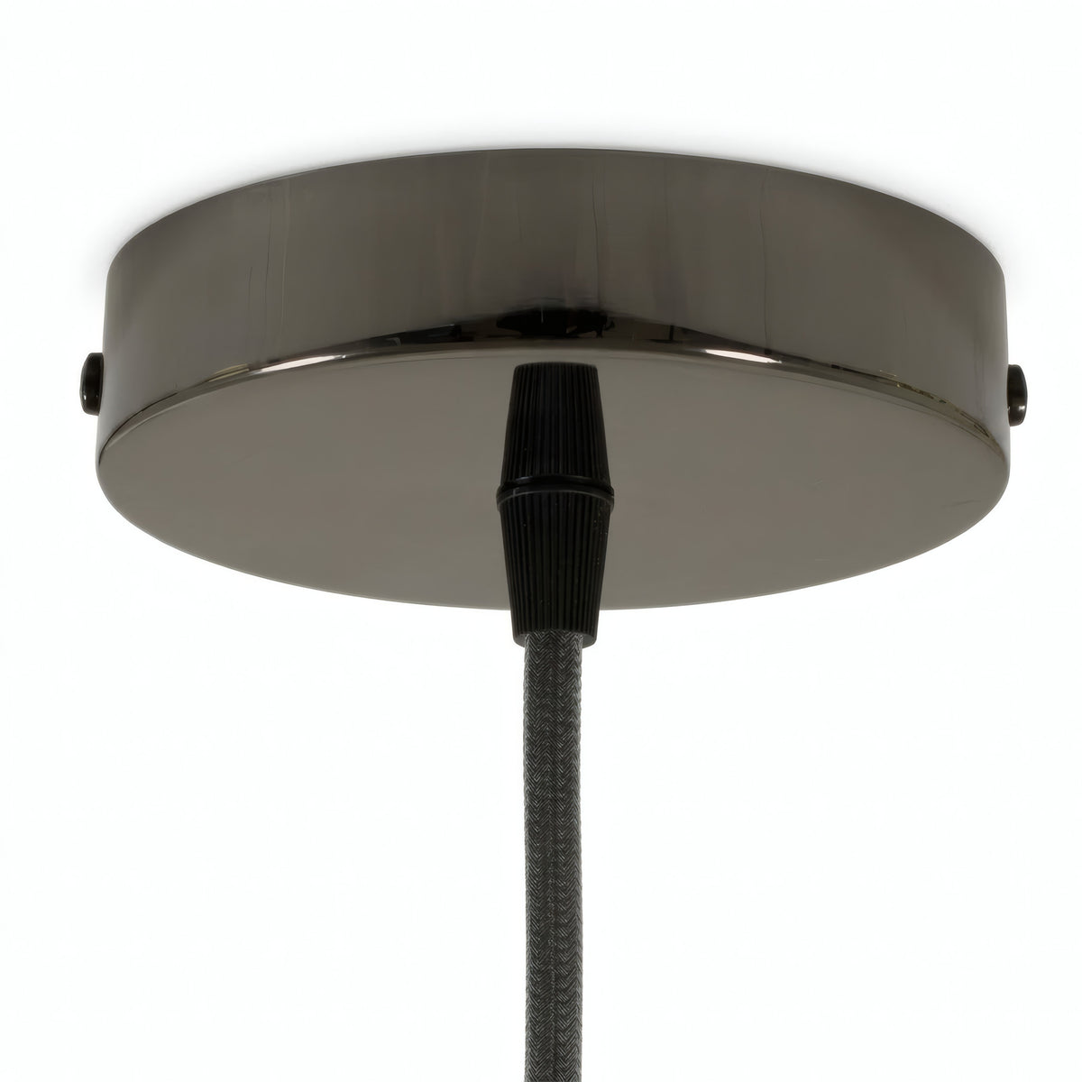 Zylindrischer Baldachin aus Metall, Ø 120 mm — Konisch, Thermoplast / Schwarze Perle
