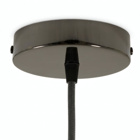 Zylindrischer Baldachin aus Metall, Ø 120 mm — Konisch, Thermoplast / Schwarze Perle
