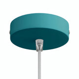 Zylindrischer Baldachin aus Metall, Ø 120 mm — Konisch, Thermoplast / Petrol