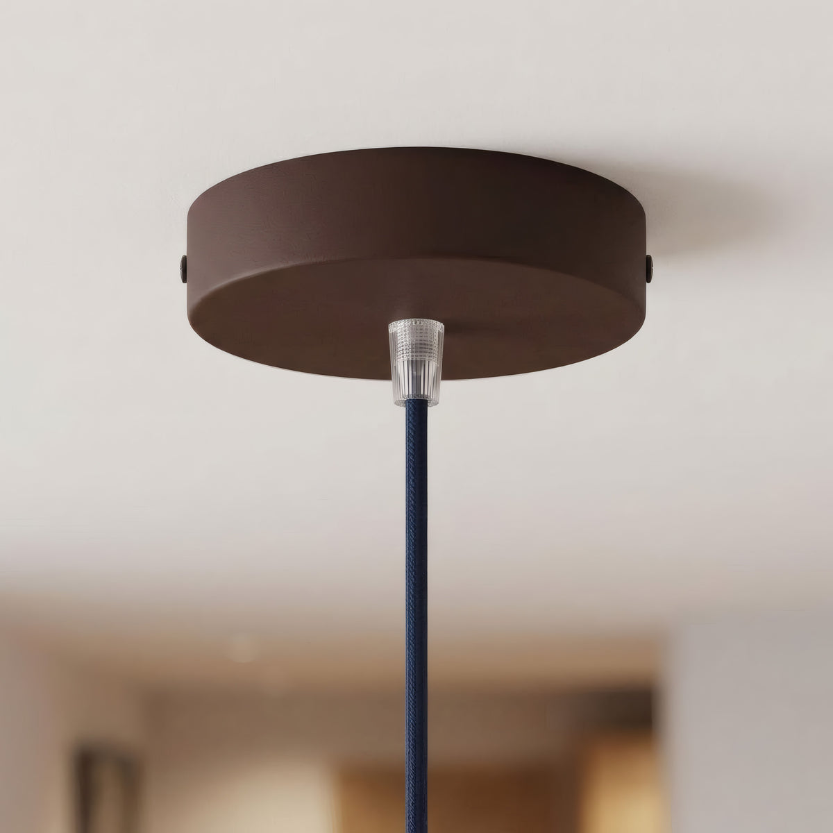Zylindrischer Baldachin aus Metall, Ø 120 mm — Konisch, Thermoplast / Rost