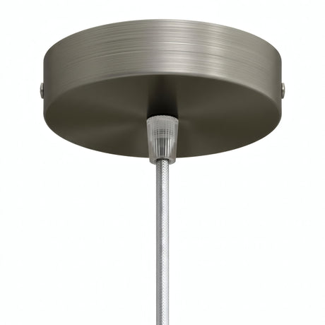 Zylindrischer Baldachin aus Metall, Ø 120 mm — Konisch, Thermoplast / Satiniertes Titan