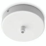 Zylindrischer Baldachin aus Metall, Ø 120 mm — Zylindrisch, Metall / Weiß glänzend