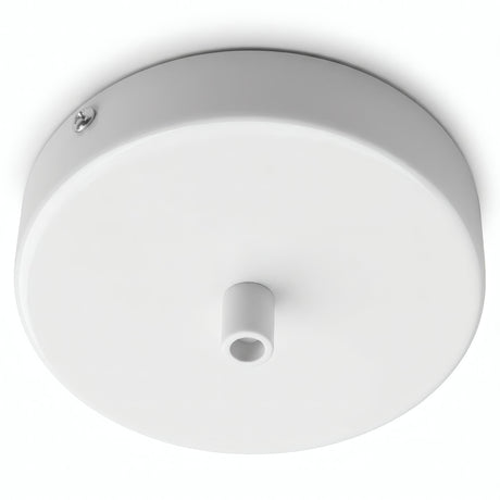 Zylindrischer Baldachin aus Metall, Ø 120 mm — Zylindrisch, Metall / Weiß glänzend
