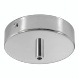 Zylindrischer Baldachin aus Metall, Ø 120 mm — Zylindrisch, Metall / Chrom