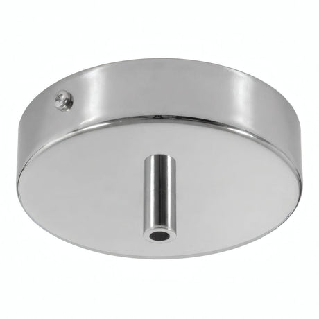 Zylindrischer Baldachin aus Metall, Ø 120 mm — Zylindrisch, Metall / Chrom