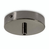 Zylindrischer Baldachin aus Metall, Ø 120 mm — Zylindrisch, Metall / Schwarze Perle