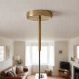 Zylindrischer Metallbaldachin mit 15-cm-Zugentlastung — Satinierte Bronze