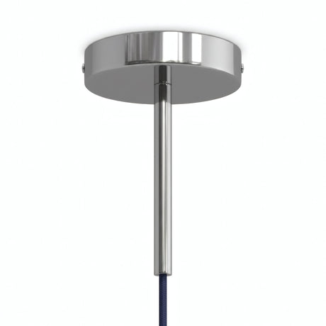 Zylindrischer Metallbaldachin mit 15-cm-Zugentlastung — Chrom