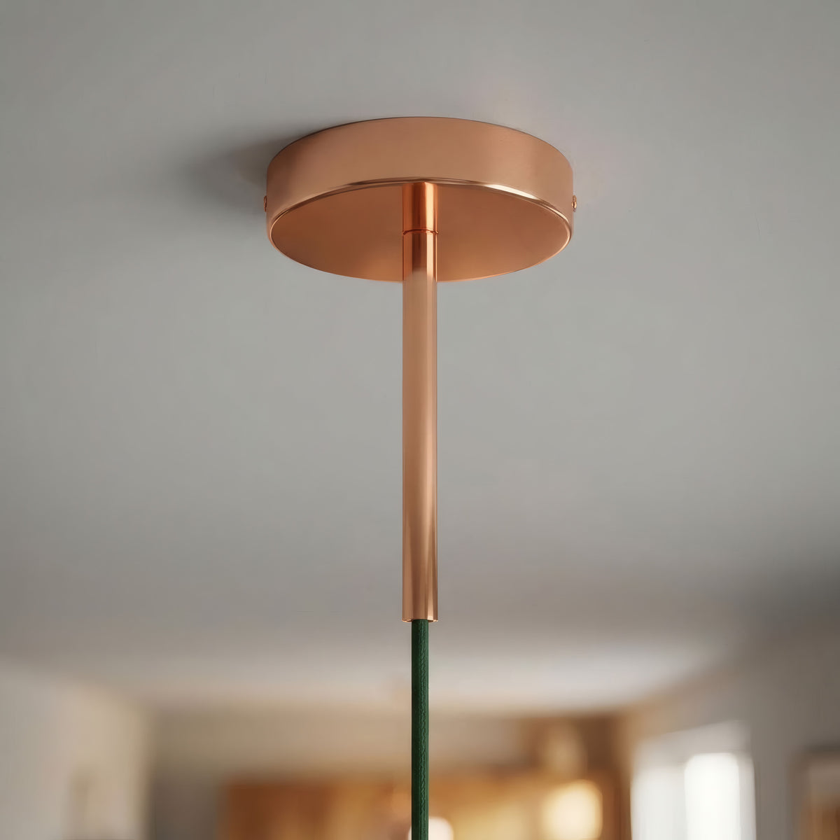 Zylindrischer Metallbaldachin mit 15-cm-Zugentlastung — Kupfer