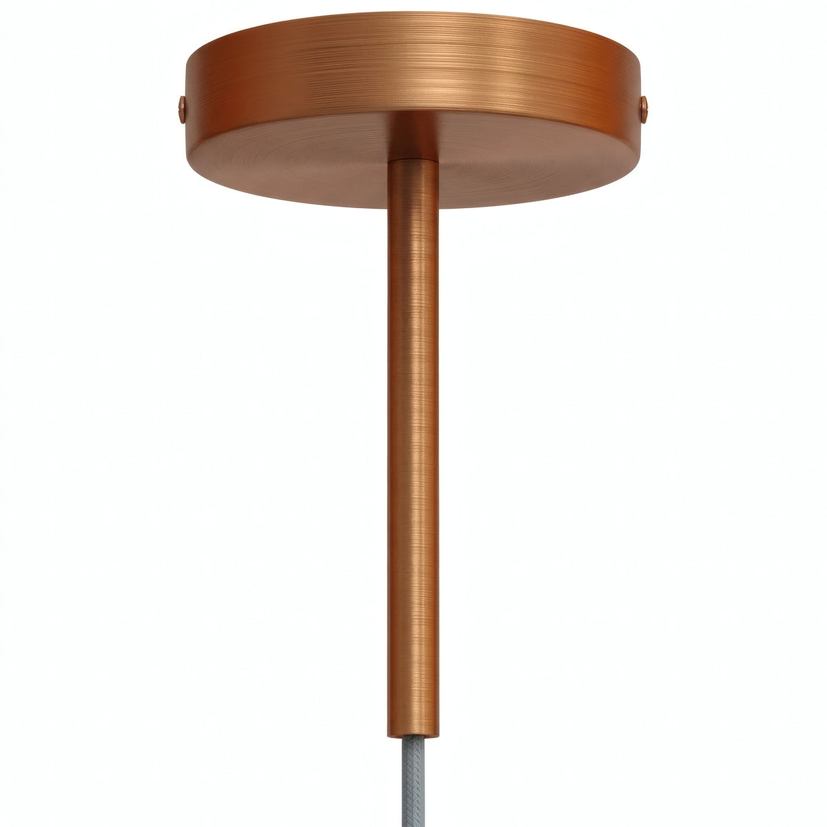 Zylindrischer Metallbaldachin mit 15-cm-Zugentlastung — Satiniertes Kupfer