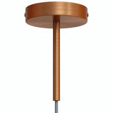 Zylindrischer Metallbaldachin mit 15-cm-Zugentlastung — Satiniertes Kupfer