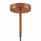 Zylindrischer Metallbaldachin mit 15-cm-Zugentlastung — Satiniertes Kupfer