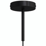 Zylindrischer Metallbaldachin mit 15-cm-Zugentlastung — Schwarz