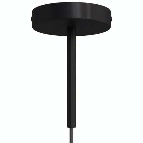 Zylindrischer Metallbaldachin mit 15-cm-Zugentlastung — Schwarz