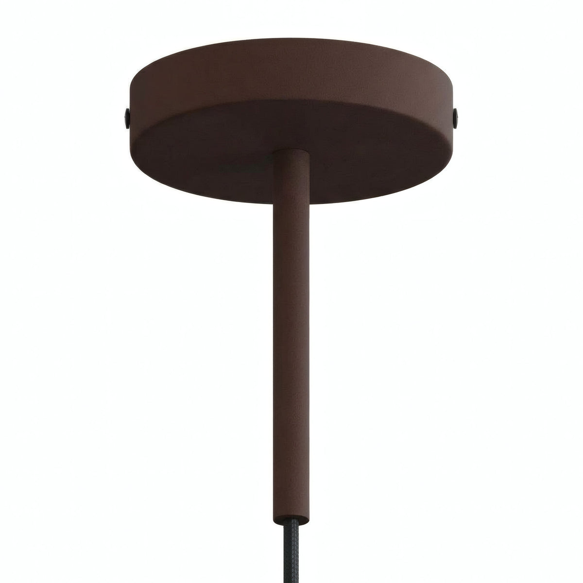 Zylindrischer Metallbaldachin mit 15-cm-Zugentlastung — Rost