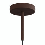 Zylindrischer Metallbaldachin mit 15-cm-Zugentlastung — Rost