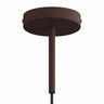 Zylindrischer Metallbaldachin mit 15-cm-Zugentlastung — Rost