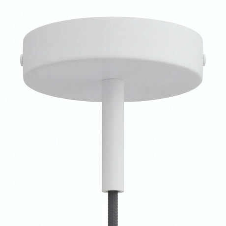 Zylindrischer Metallbaldachin mit 7-cm-Zugentlastung — Weiß matt