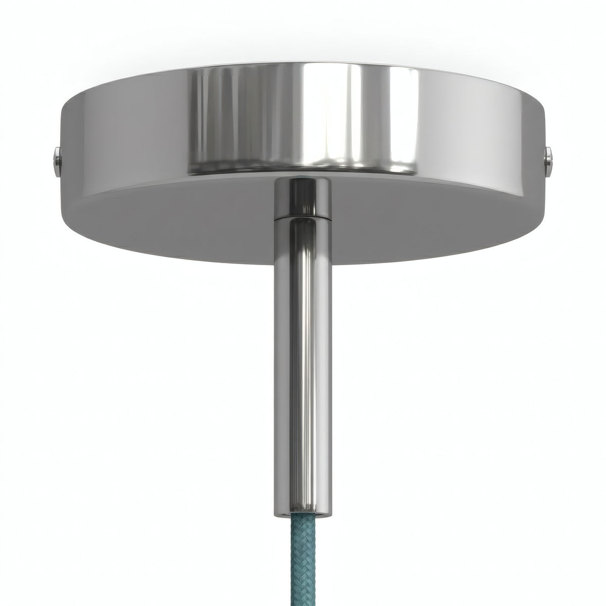 Zylindrischer Metallbaldachin mit 7-cm-Zugentlastung — Chrom
