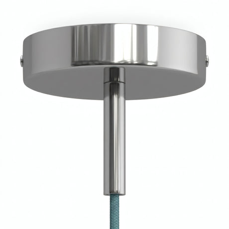 Zylindrischer Metallbaldachin mit 7-cm-Zugentlastung — Chrom