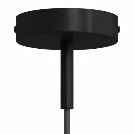 Zylindrischer Metallbaldachin mit 7-cm-Zugentlastung — Schwarz