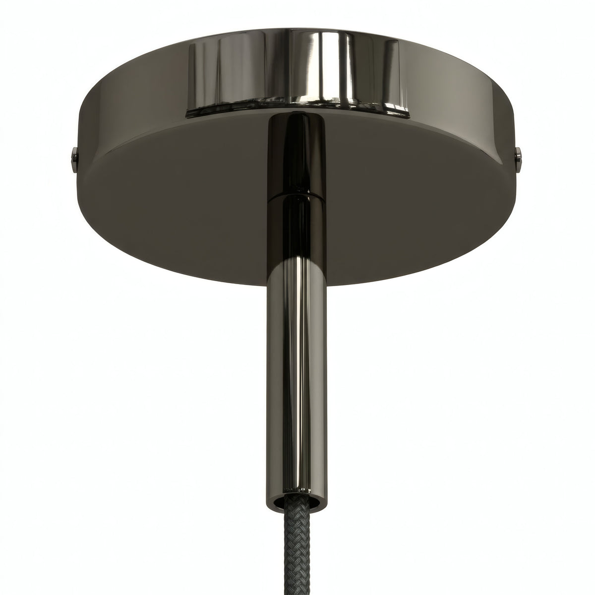 Zylindrischer Metallbaldachin mit 7-cm-Zugentlastung — Schwarze Perle