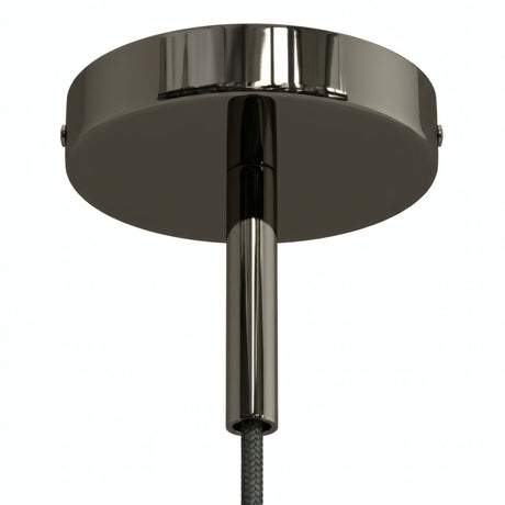 Zylindrischer Metallbaldachin mit 7-cm-Zugentlastung — Schwarze Perle