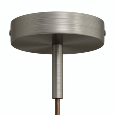 Zylindrischer Metallbaldachin mit 7-cm-Zugentlastung — Satiniertes Titan