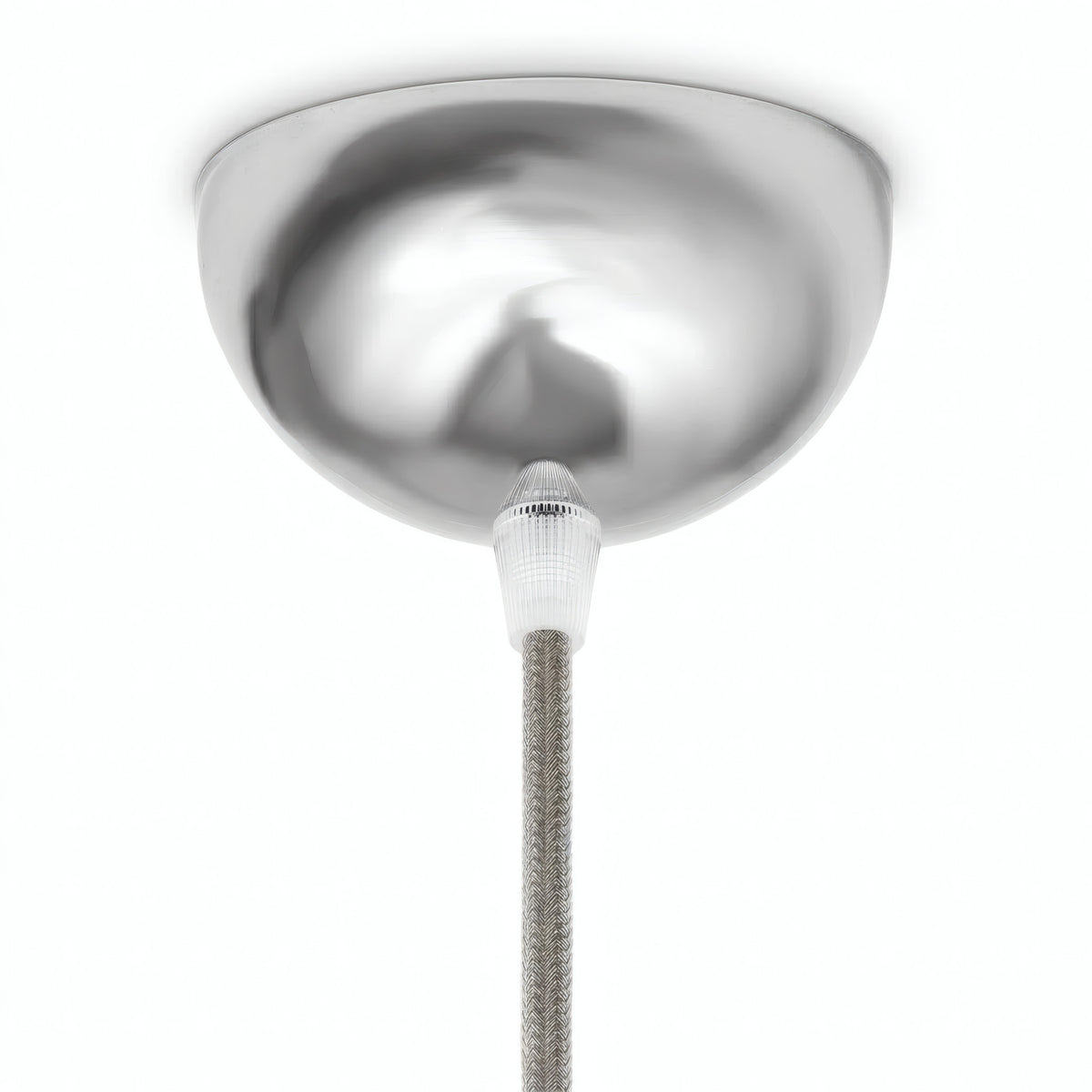 Halbkugelförmiger Baldachin aus Metall, Ø 100 mm — Chrom