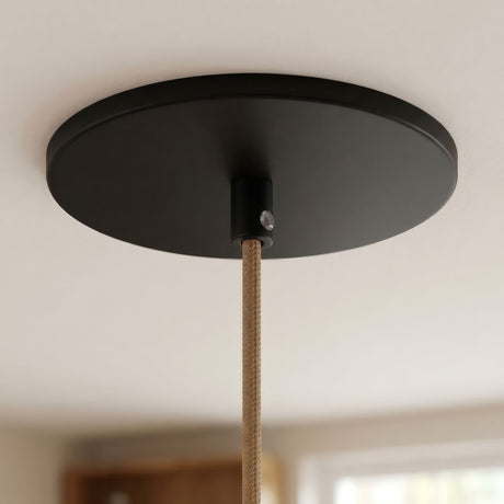 Bündig einbaubarer Baldachin, Ø 126 mm — Schwarz