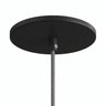 Bündig einbaubarer Baldachin, Ø 126 mm — Schwarz