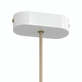 Ovaler Baldachin aus Holz, 120 × 51 mm — Weiß