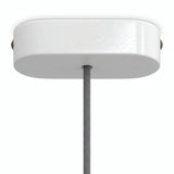 Ovaler Baldachin aus Holz, 120 × 51 mm — Weiß
