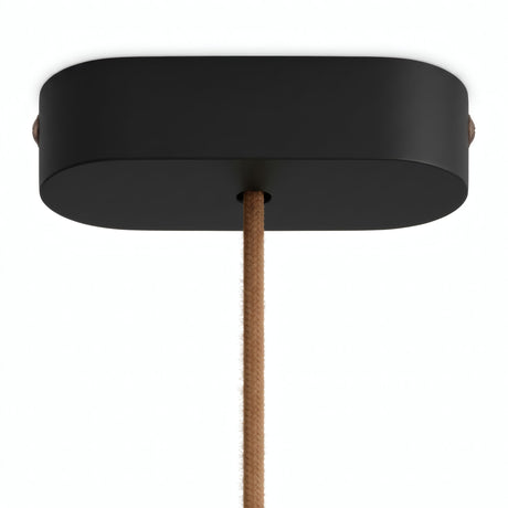 Ovaler Baldachin aus Holz, 120 × 51 mm — Schwarz
