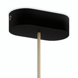 Ovaler Baldachin aus Holz, 120 × 51 mm — Schwarz