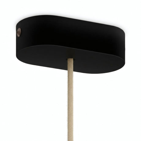 Ovaler Baldachin aus Holz, 120 × 51 mm — Schwarz