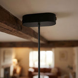Ovaler Baldachin aus Holz, 120 × 51 mm — Schwarz