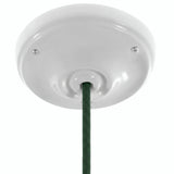 Baldachin aus Porzellan mit Befestigungsset, Ø 105 mm — Weiß