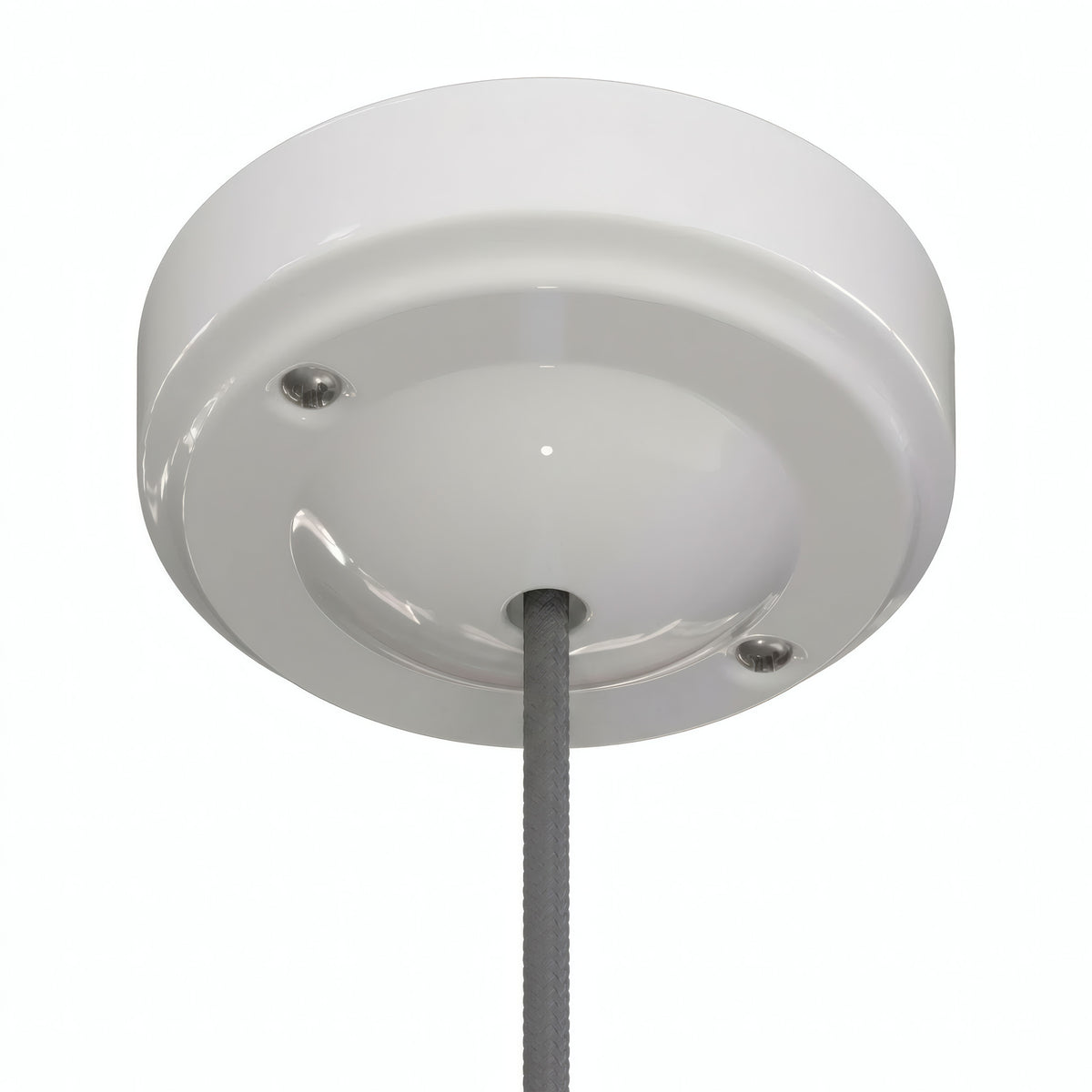Minimalistischer Baldachin aus Porzellan, Ø 100 mm — Weiß