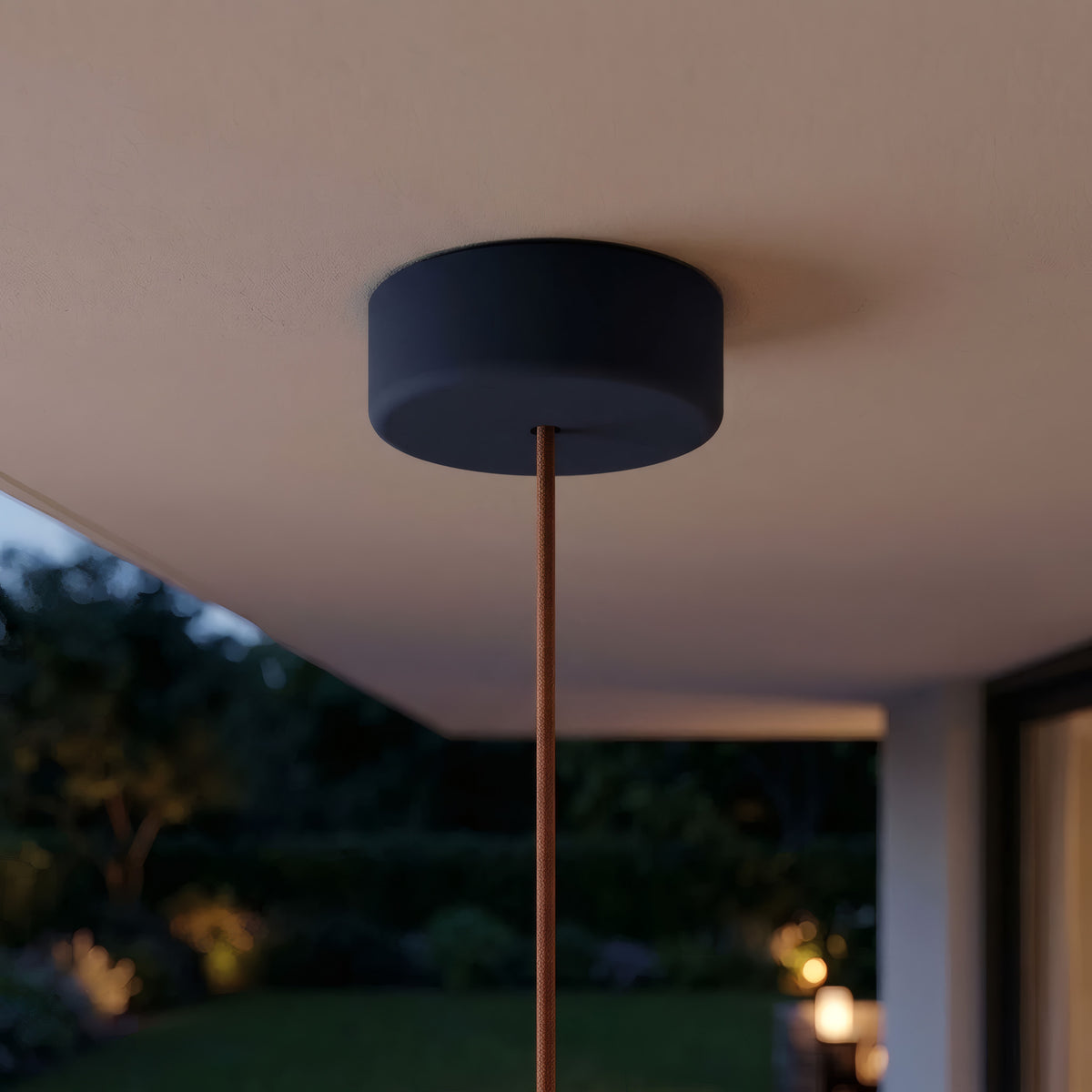 Baldachin aus Silikon für außen IP65, Ø 125 mm — Graphit