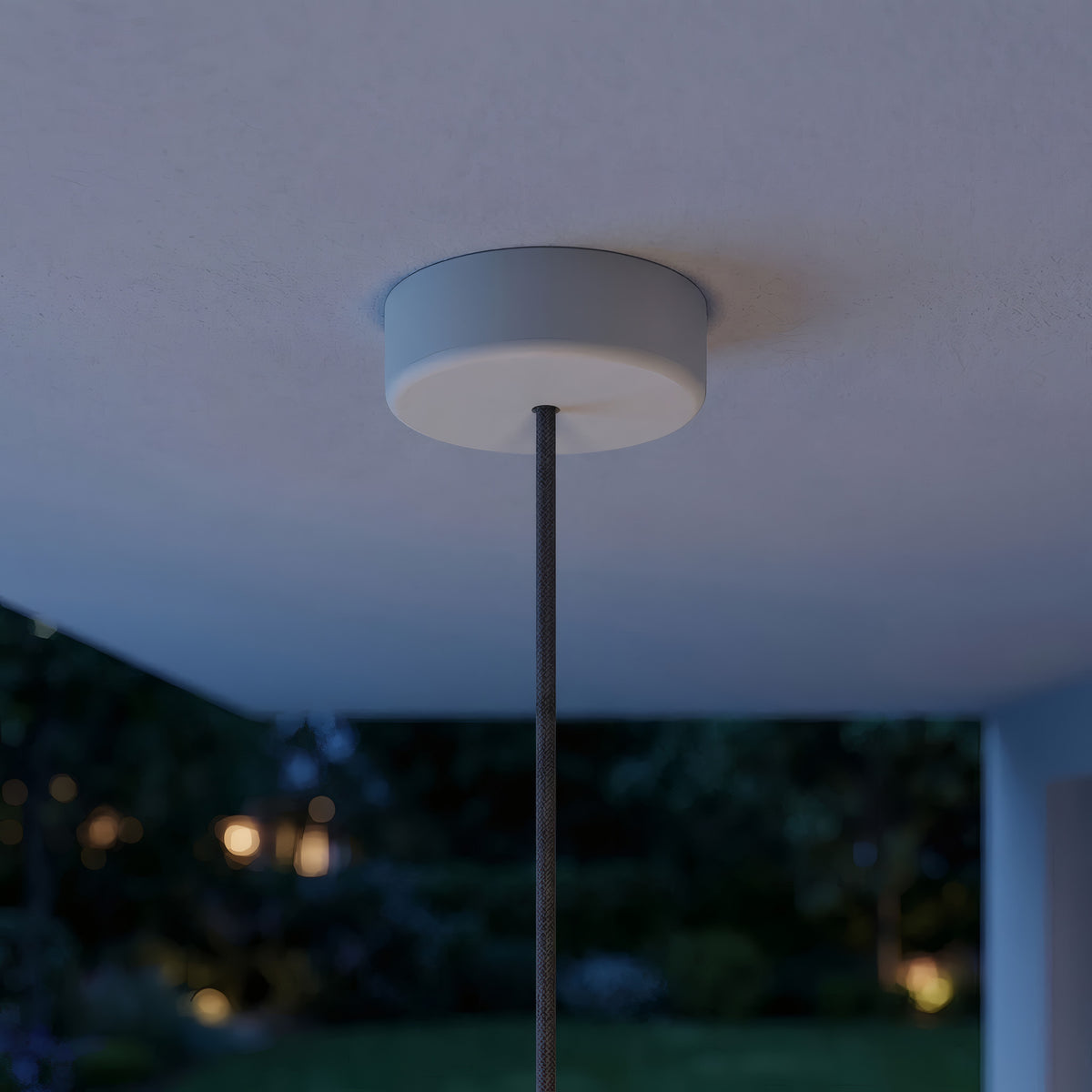 Baldachin aus Silikon für außen IP65, Ø 125 mm — Gletschergrau