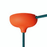 Silikon-Baldachin Ø 88 mm mit Mittelloch und Seitenauslass — Orange