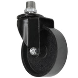 Schwarze Industrie-Lenkrolle aus Gusseisen 100 mm, 3/4" (20×27mm) Außengewinde, Fitting aus verzinktem Gusseisen